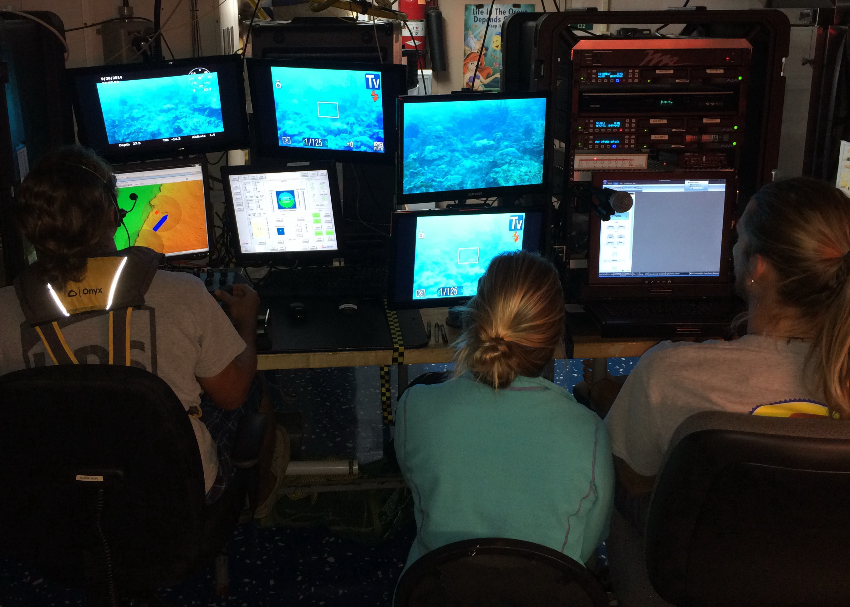 ROV monitors – NOAA Teacher at Sea Blog